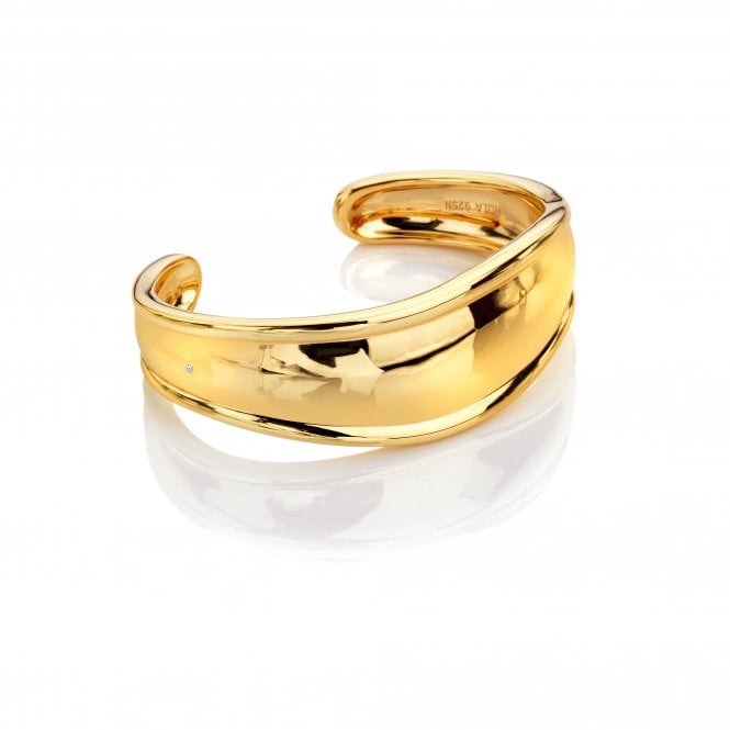 hot diamonds HD X Tasha Ghouri Bangle - Yellow Gold Plate