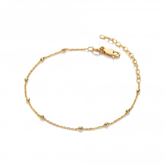 hot diamonds HD X Tasha Ghouri Bead Bracelet - Yellow Gold Plate