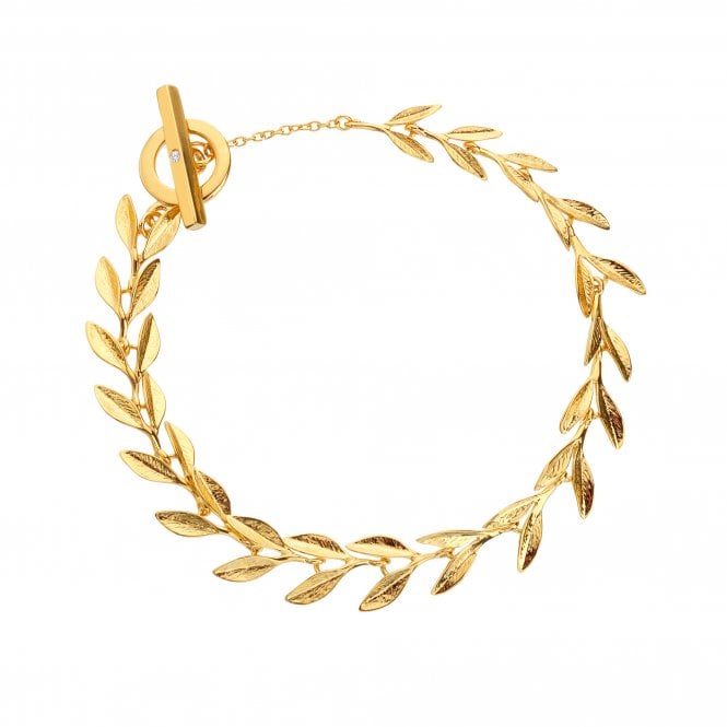 Hot Diamonds HD X Tasha Ghouri Laurel Bracelet - Yellow Gold Plate