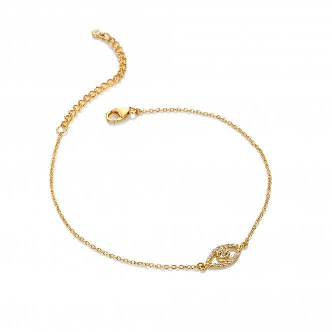 hot diamonds HD X Tasha Ghouri WT Eye Bracelet - Yellow Gold Plate