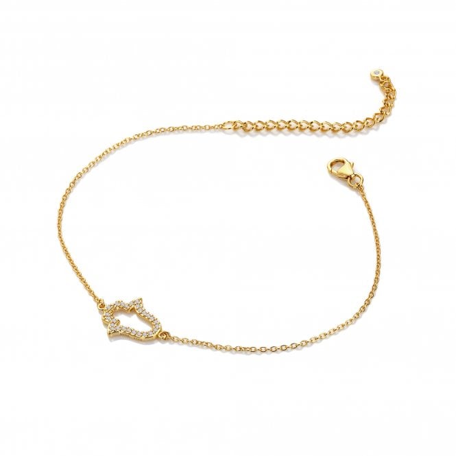 hot diamonds HD X Tasha Ghouri WT Hand Bracelet - Yellow Gold Plate