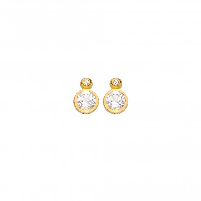Hot Diamonds HDXGEM Droplet Stud Earrings - White Topaz