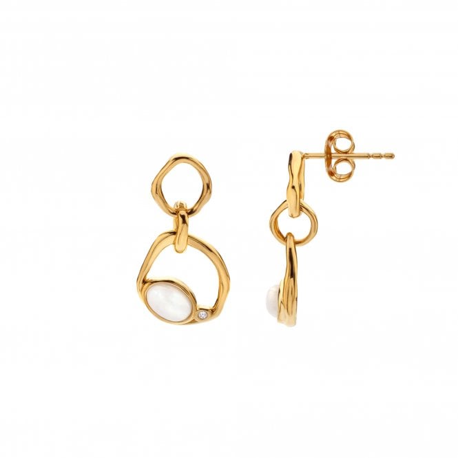 Hot Diamonds HDXGEM Offset Earrings - Mother Of Pearl