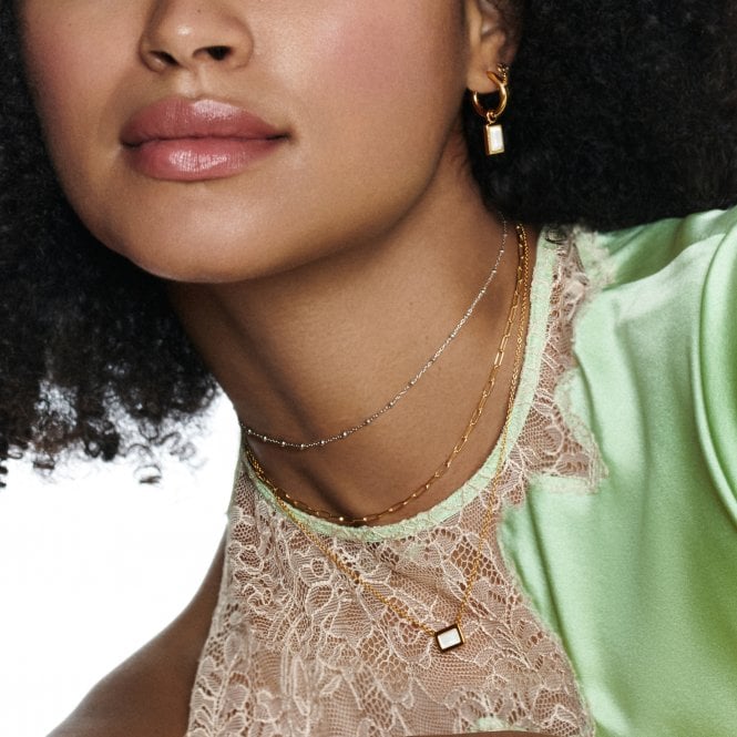 Hot Diamonds HDXGEM Rectangle Earrings - Mother Of Pearl