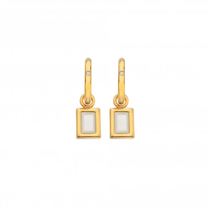 Hot Diamonds HDXGEM Rectangle Earrings - Mother Of Pearl