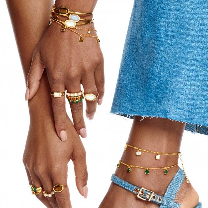 Hot Diamonds HDXGEM Square Bracelet - Mother Of Pearl