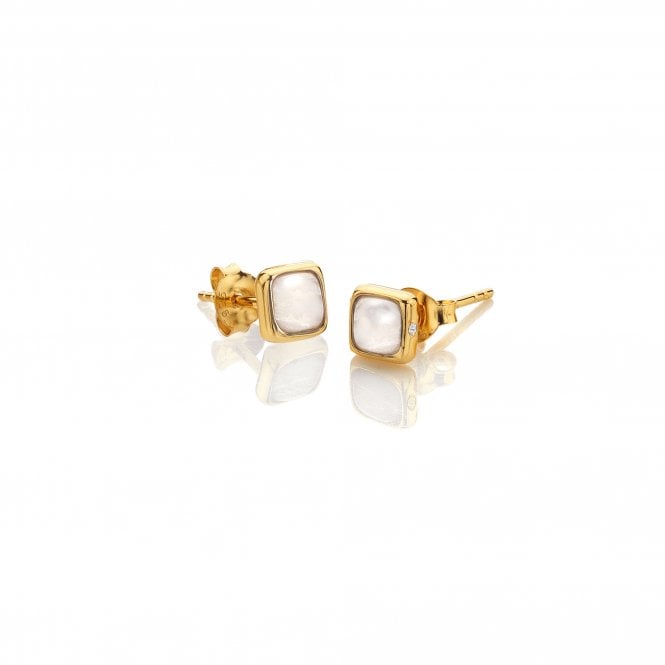 hot diamonds HDXGEM Square Earrings - Mother of Pearl