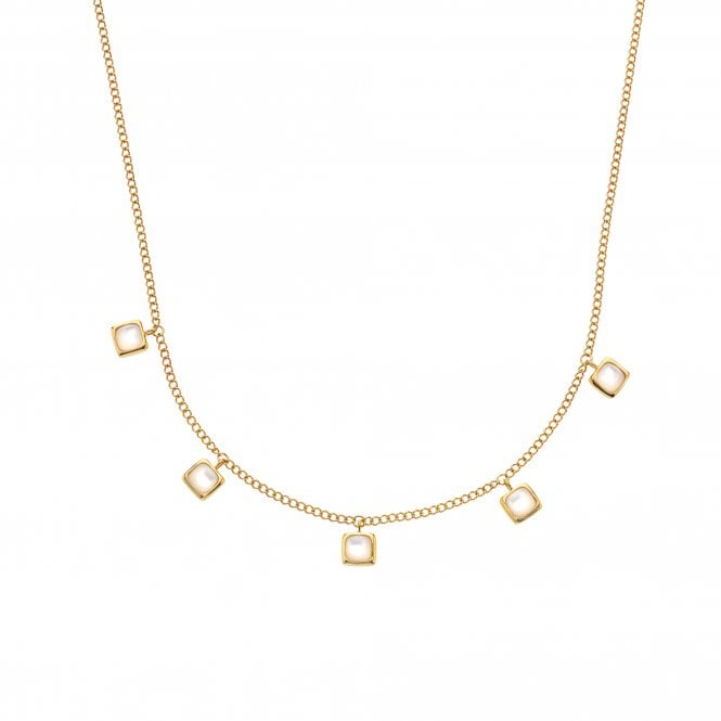 Hot Diamonds HDXGEM Square Necklace - Mother Of Pearl