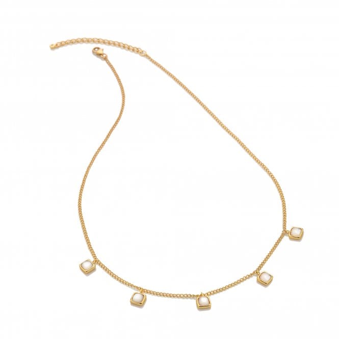 hot diamonds HDXGEM Square Necklace - Mother of Pearl