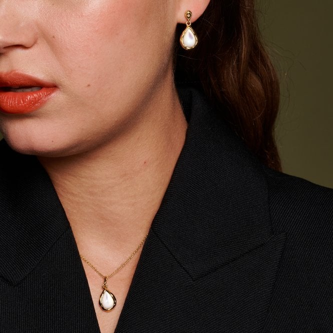 Hot Diamonds HDXGEM Teardrop Earrings - Mother Of Pearl