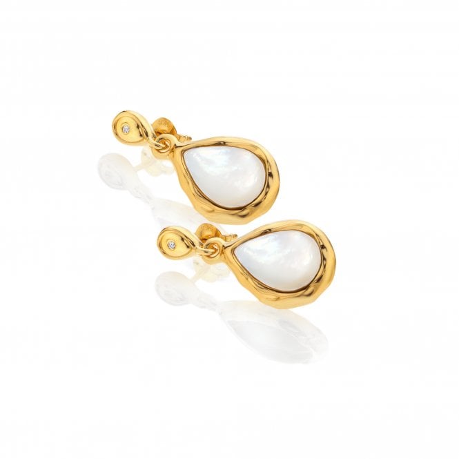 hot diamonds HDXGEM Teardrop Earrings - Mother of Pearl