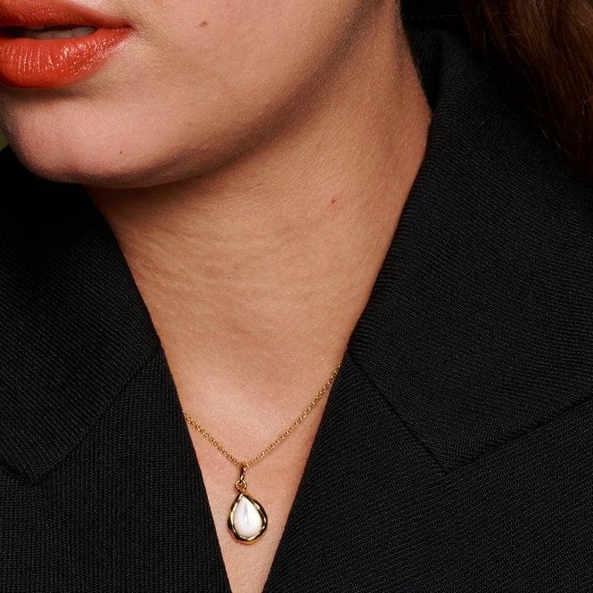 Hot Diamonds HDXGEM Teardrop Pendant - Mother Of Pearl