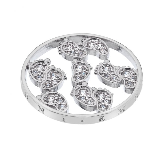 hot diamonds Baby Feet Silver Plated coin - 33mm