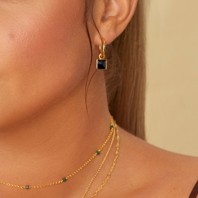 Hot Diamonds Black Onyx Earrings