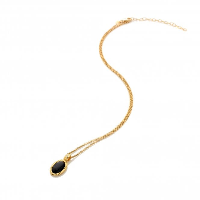 hot diamonds Black Onyx Oval Pendant