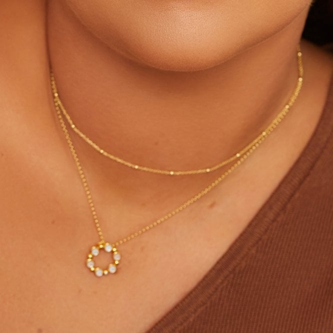 Hot Diamonds Calm Mother Of Pearl Circle Pendant