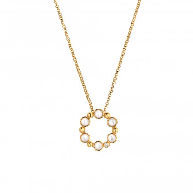 Hot Diamonds Calm Mother Of Pearl Circle Pendant