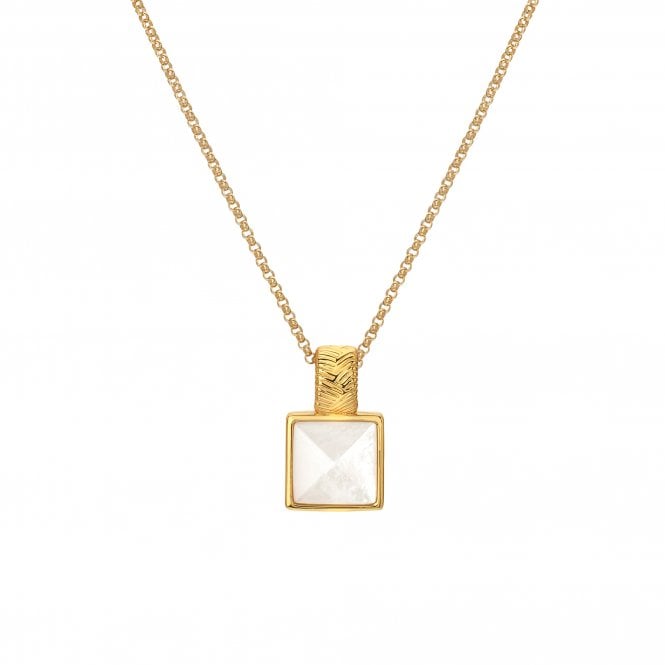 Hot Diamonds Calm Mother Of Pearl Square Pendant