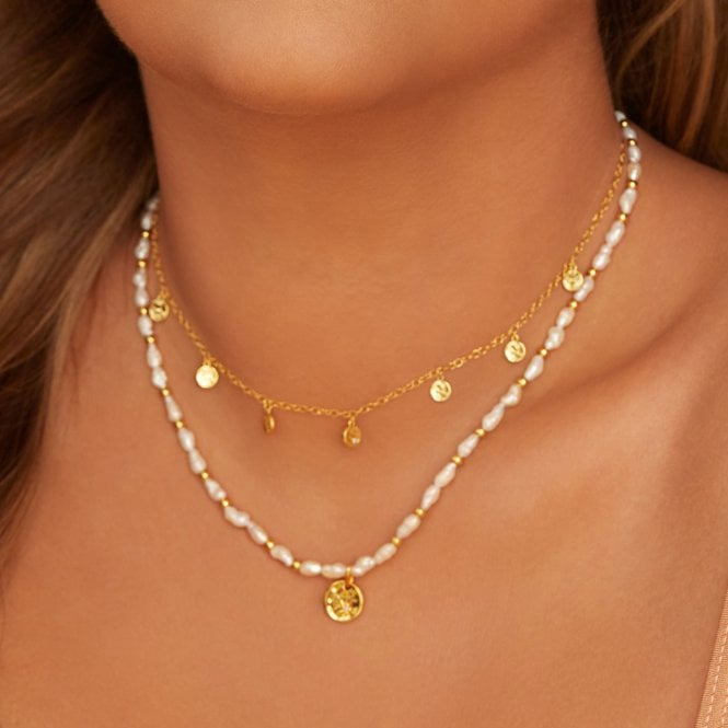 Hot Diamonds Calm Pearl Lunar Necklace