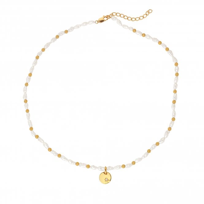 Hot Diamonds Calm Pearl Lunar Necklace