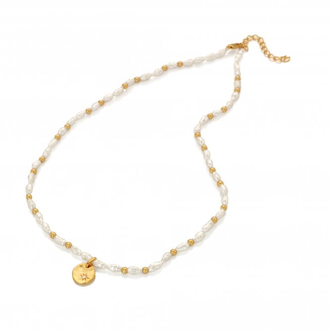 hot diamonds Calm Pearl Lunar Necklace