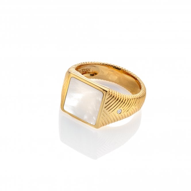 hot diamonds Calm Pearl Signet Ring