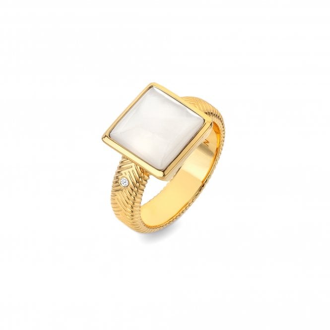 Hot Diamonds Calm Pearl Square Ring