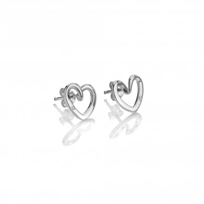 hot diamonds Classic Silver Heart Earrings
