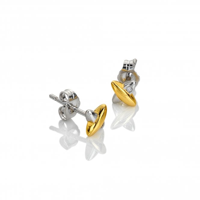 hot diamonds Coupled Two Tone Earrings