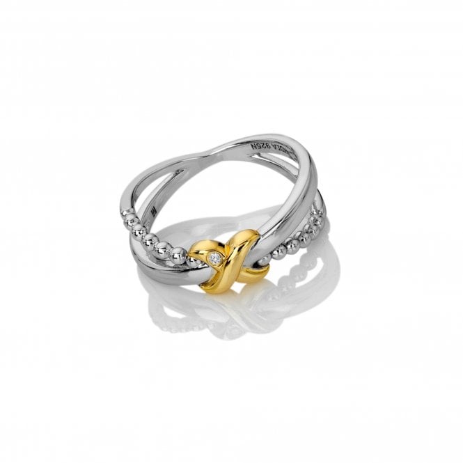 hot diamonds Coupled Two Tone Ring