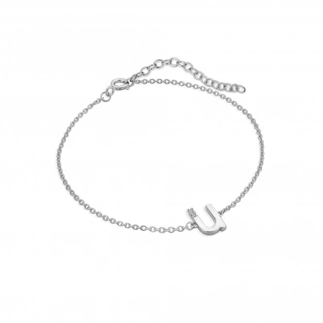 hot diamonds Diamond Letter U Bracelet