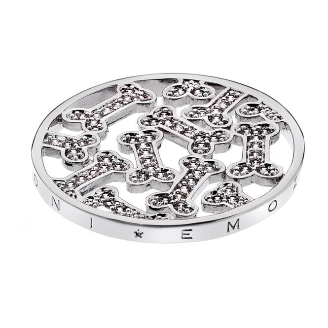 hot diamonds Dog Bone Silver Plated coin - 33mm