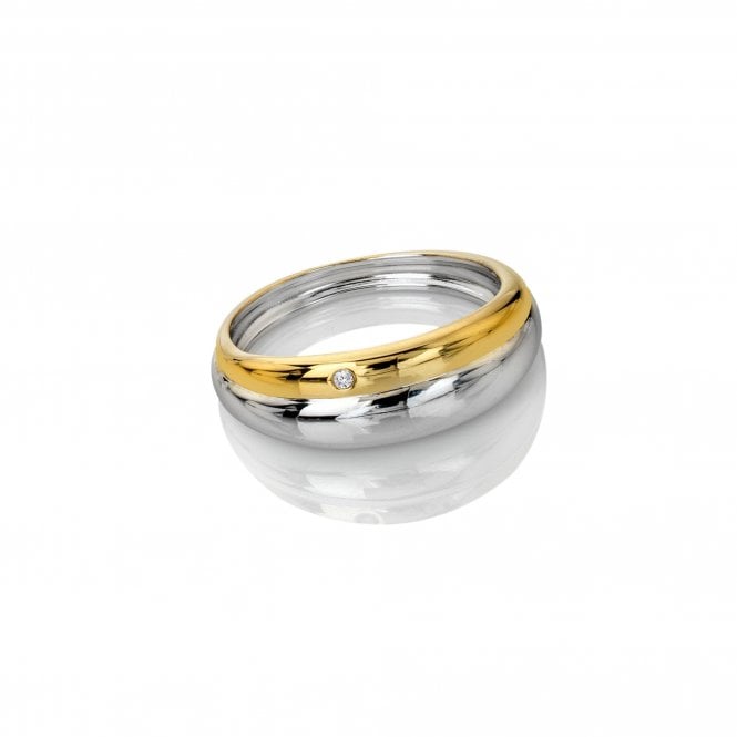 hot diamonds Droplet Two Tone Ring
