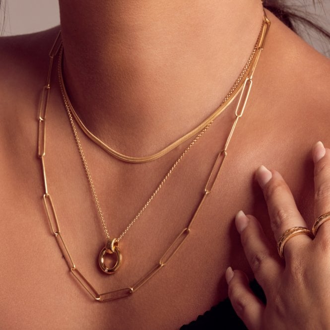 Hot Diamonds Embrace Oval Snake Chain - 40-45cm