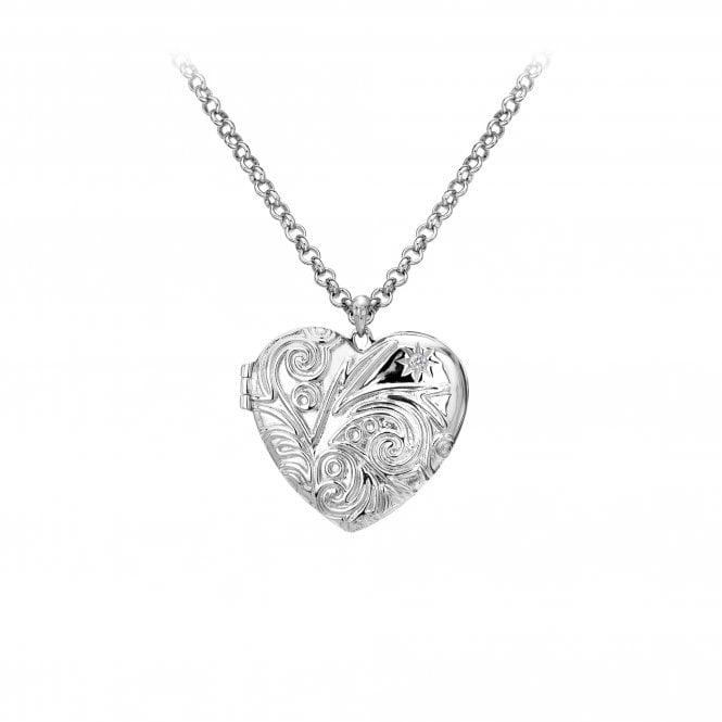 Hot Diamonds Engraved Heart Locket