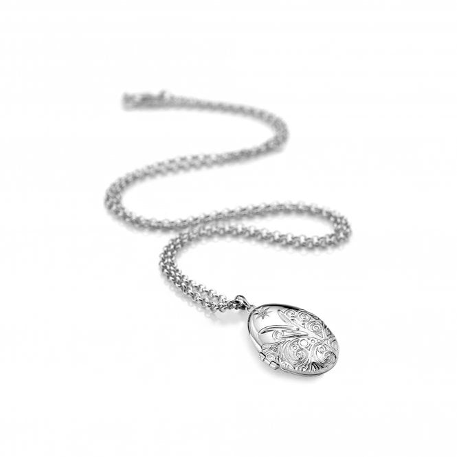 hot diamonds Engraved Oval Locket