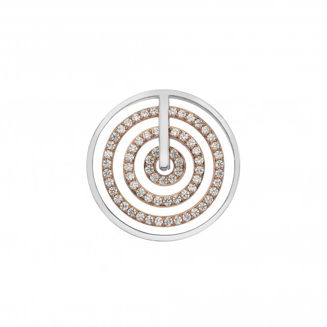 Hot Diamonds Entro Coin - Rose Gold Plated - 33mm