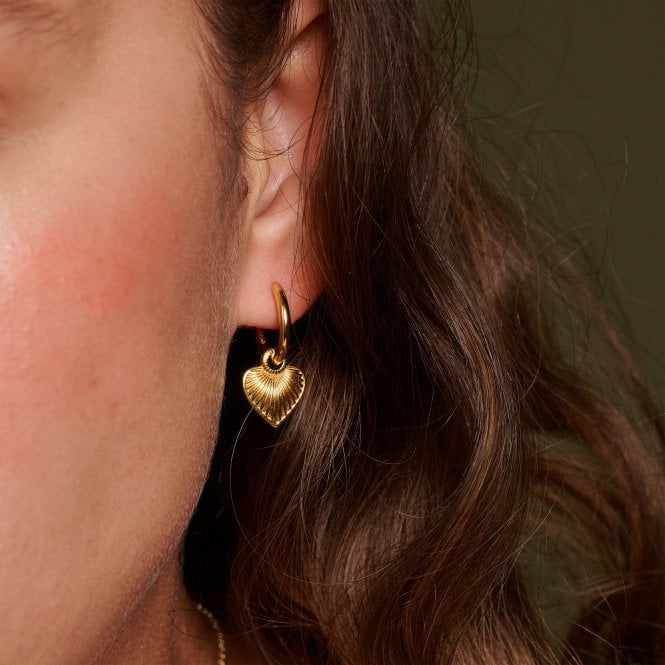 Hot Diamonds Essence Heart Huggie Earrings