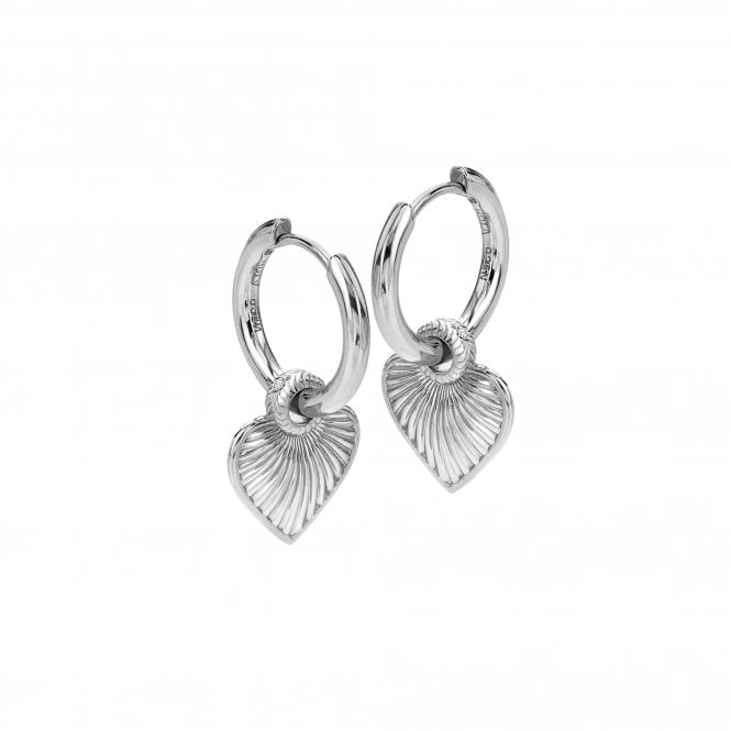 hot diamonds Essence Heart Huggie Earrings