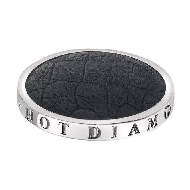 hot diamonds Faux Crocodile Black Coin - 33mm