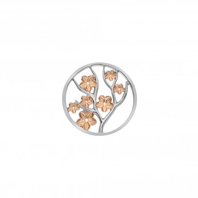 Hot Diamonds Fiore Coin - Rose Gold Plate - 25mm