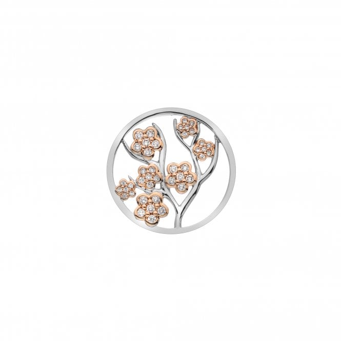 Hot Diamonds Fiore Coin - Rose Gold Plate - 25mm