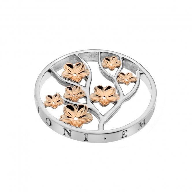 hot diamonds Fiore Coin - Rose Gold Plate - 25mm