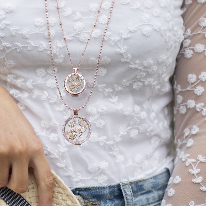 Hot Diamonds Fiore Coin - Rose Gold Plate - 33mm