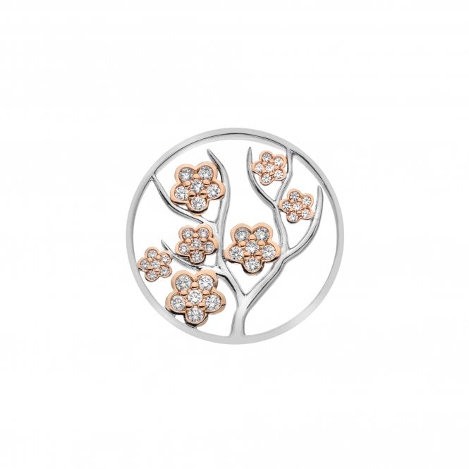Hot Diamonds Fiore Coin - Rose Gold Plate - 33mm