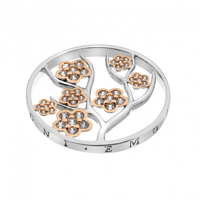 hot diamonds Fiore Coin - Rose Gold Plate - 33mm