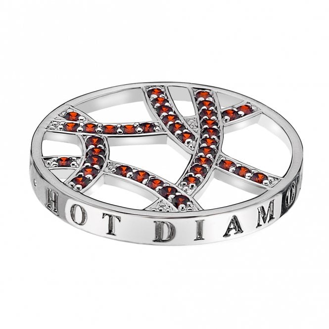 hot diamonds Fire Sparkle Arc Coin - 33mm