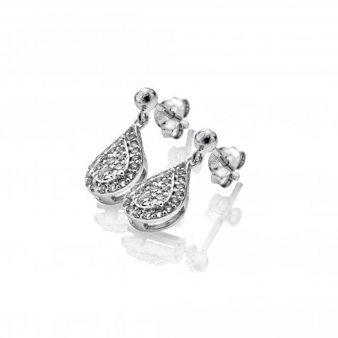 hot diamonds Glimmer White Topaz Earrings