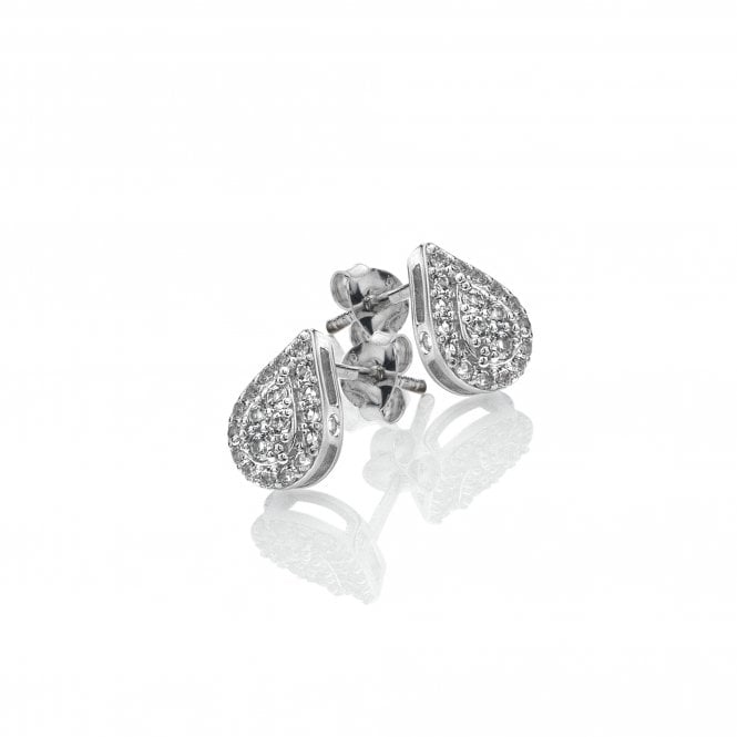 hot diamonds Glimmer White Topaz Stud Earrings