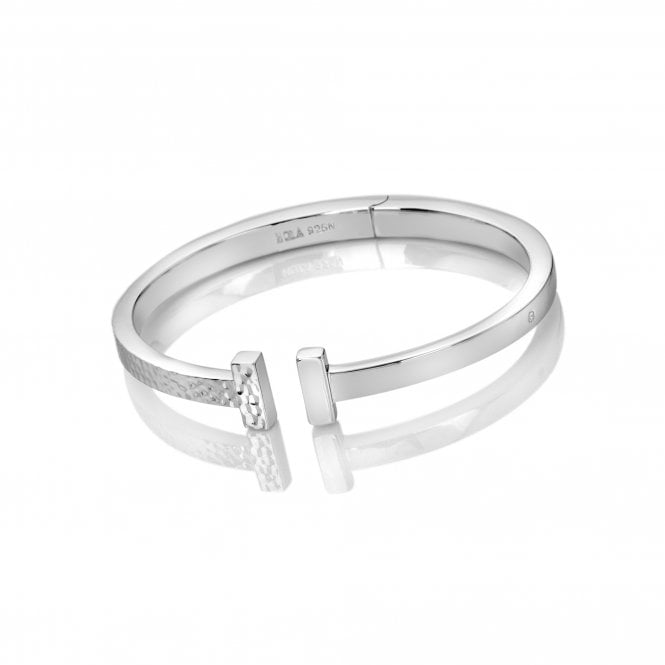 hot diamonds Hammered T-Bar Bangle